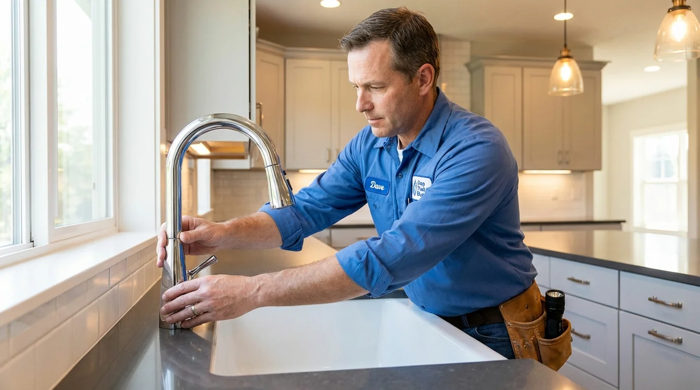 Kitchen faucet installation by Johns Plumbing LLC in Iva