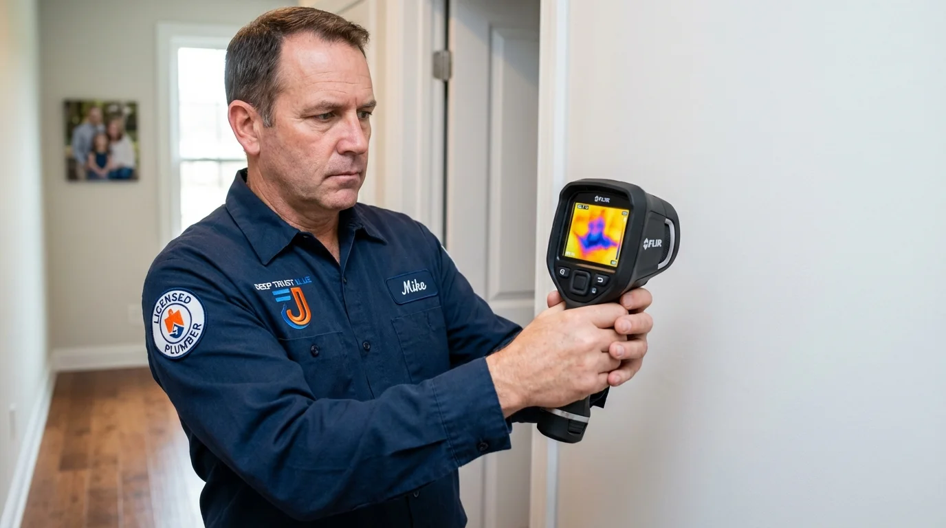 Thermal imaging leak detection by Johns Plumbing LLC in Iva